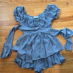 Alter’d State Blue Ruffled Dress/Romper XS